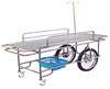 Stainless Steel Wheeled Stretcher with Two Big and Two Small Wheels